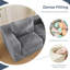 62" Bean Bag Sofa Faux Fur Upholstered Loveseat Floor Sofa With Pillows-933110297