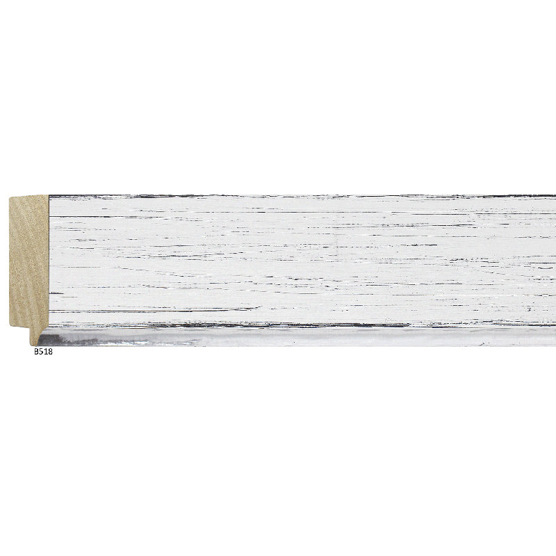 16 X 16 Rustic, White/Silver