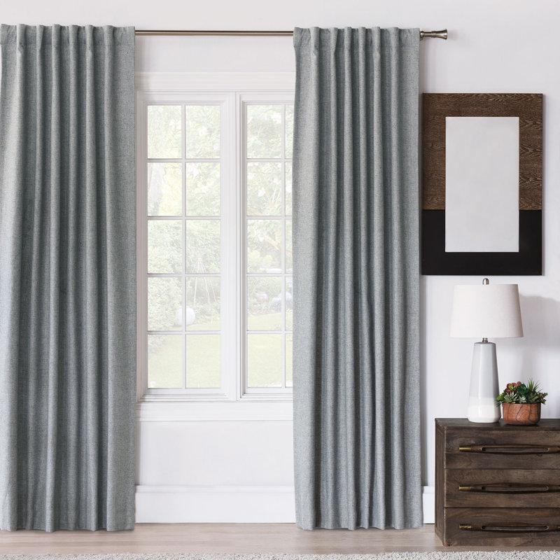 Lasko Room Darkening Curtain Single Panel, 48" W x 108" L
