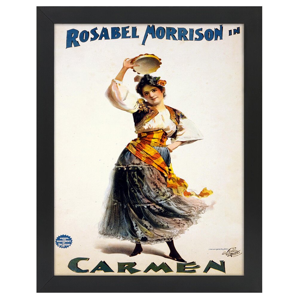 Leinwandbild Vintage Advertising Poster Rosabel Morrison Dancing Carmen