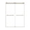 Porte de douche coulissante sans cadre de 60 po Transolide Brooklyn, verre transparent
