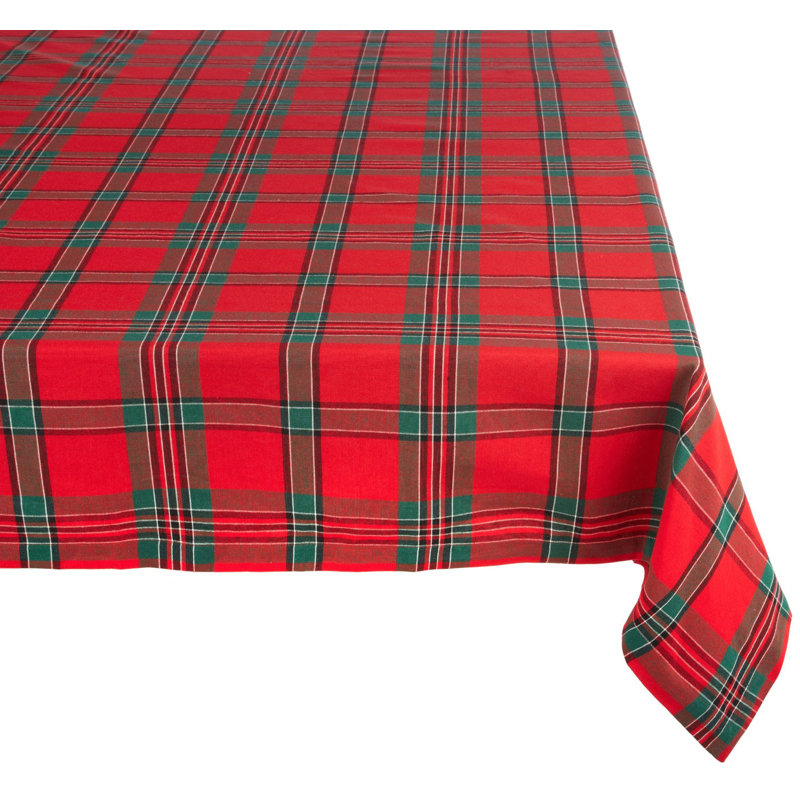 Ulmer Plaid 100% Cotton Tablecloth, 120" L x 60" W
