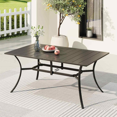 Ayverie Rectangular 60'' L x 38'' W Outdoor Balcony Table -  Red Barrel StudioÂ®, B4EAAE8A0CA94A7F9B744633BA87F232