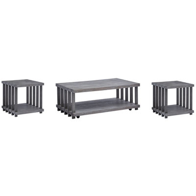 Marysville Rectangular Cocktail Table With 2 End Table