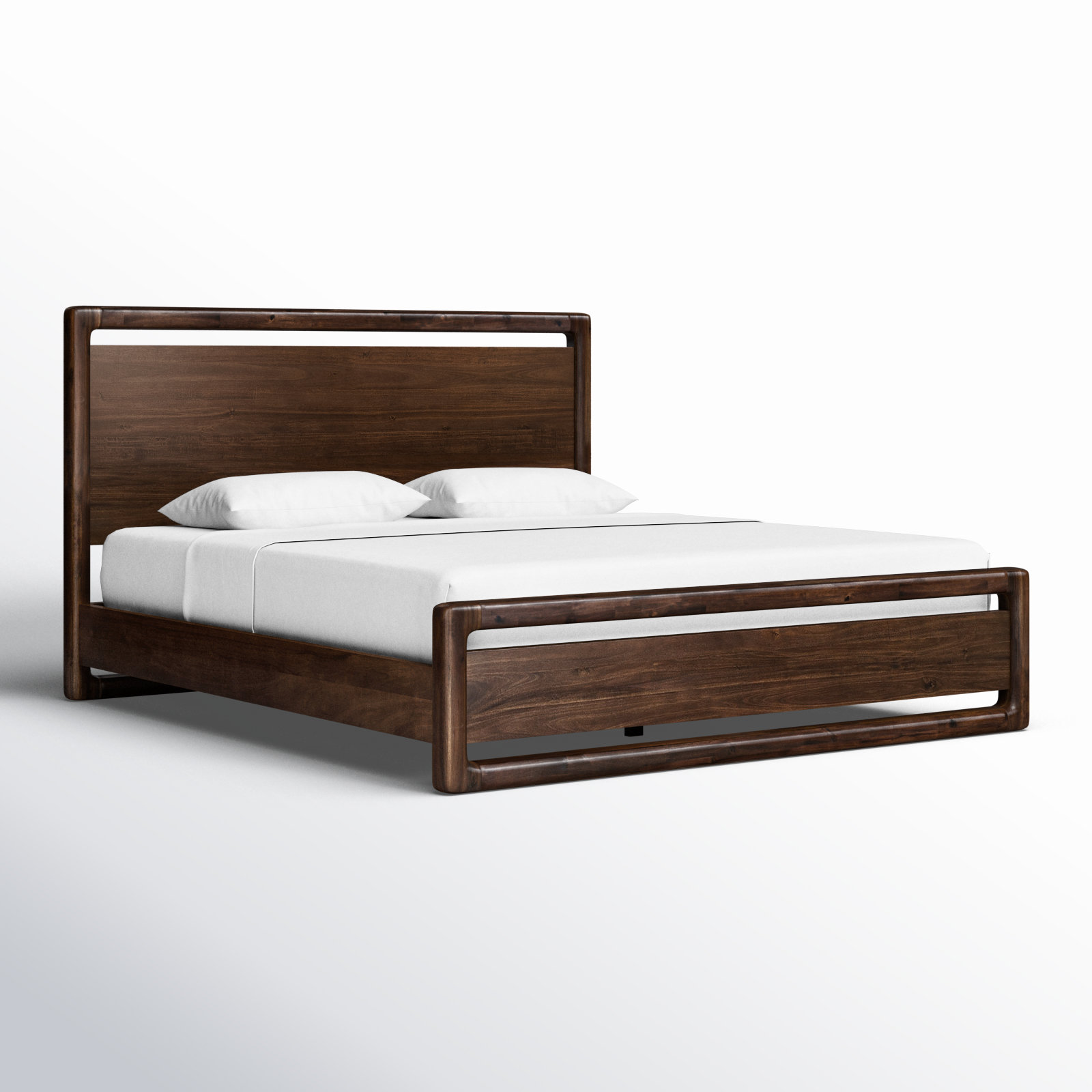 Rosy Solid Wood Platform Bed, California King