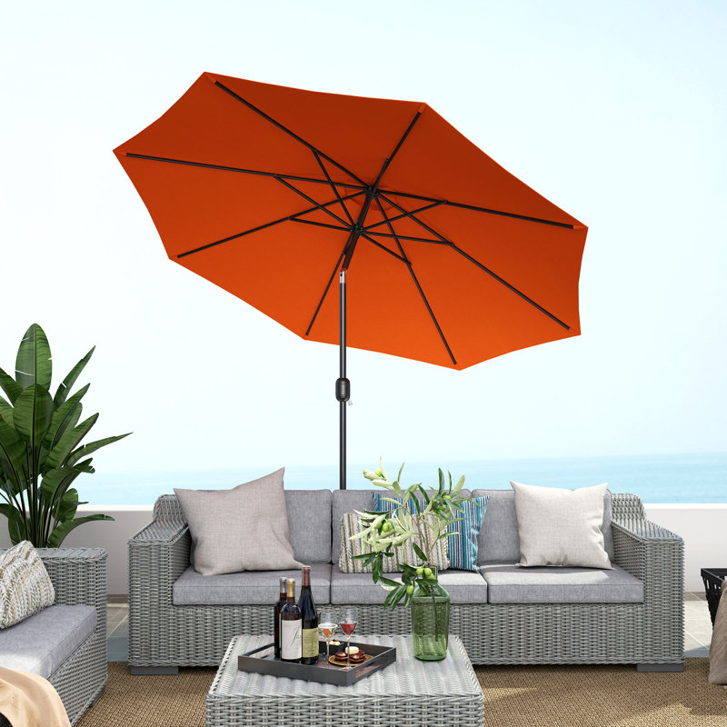 Tilt Market Parasol, 250cm H x 295cm W x 295cm D, Orange