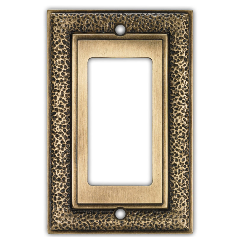 Hammered 1-Gang Rocker Wall Plate, Gold