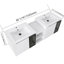 Meuble-lavabo mural double 84 po avec comptoir en céramique Myria-1394291088-1394291094