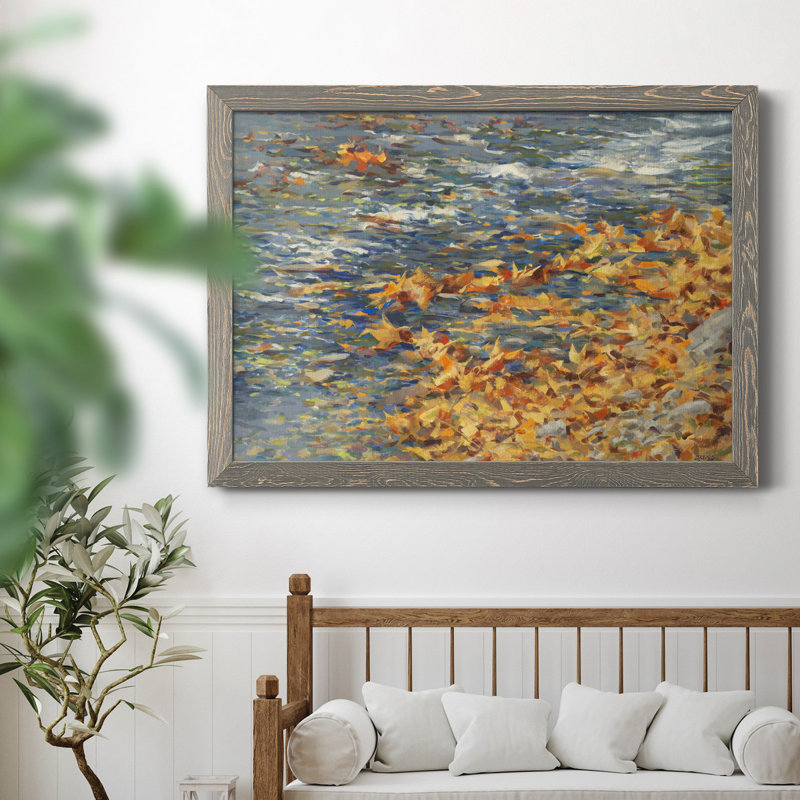 Autumn Creek - Reproduction d'art sur toile encadrée, H 31,5 po x l 23,5 po x P 1,5 po, Gris