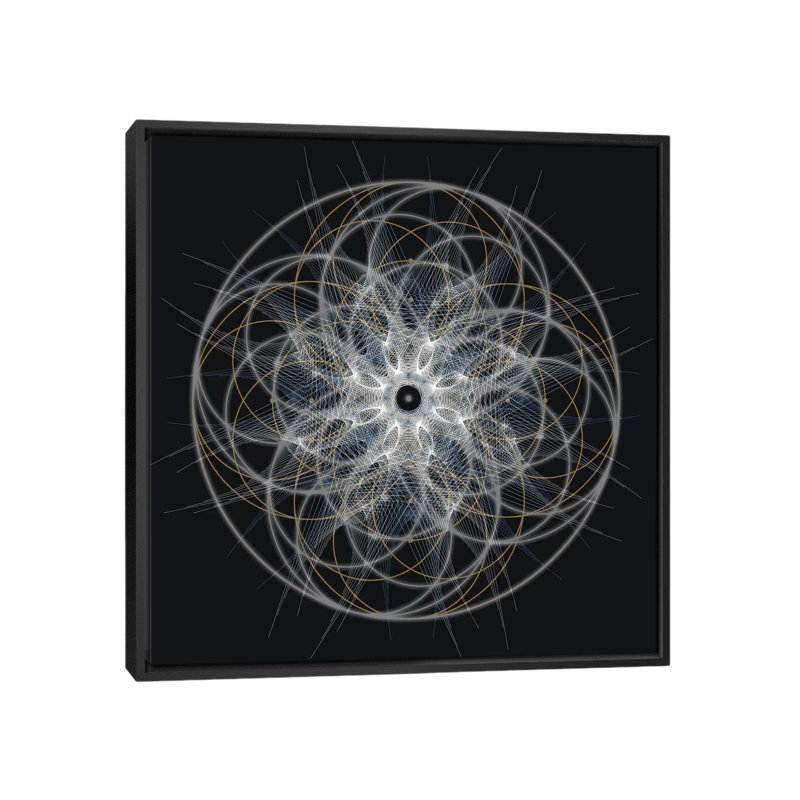 «Positif énergie I», impression sur toile tendue, H 18 po x l 18 po x P 1,5 po, Toile encadrée noire, Pas de tapis