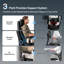 Fauteuil de direction ergonomique, chaise de bureau à haut dossier avec accoudoirs réglables 6D et soutien lombaire-133409204