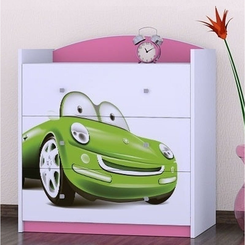 Nickols 3 Drawer Chest, Pink