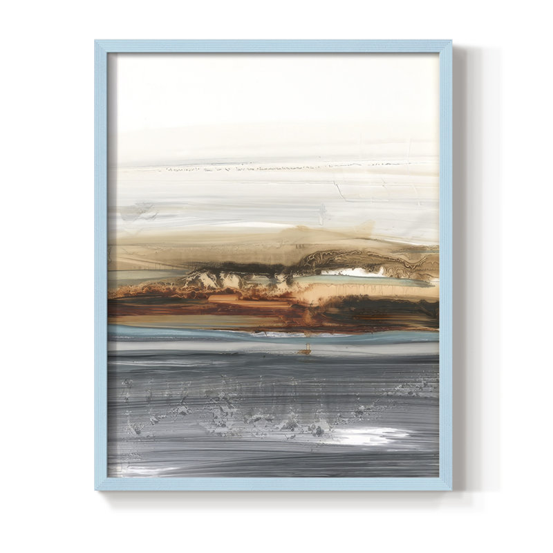 Sienna Dunes II, reproduction encadrée - bois massif, Bleu, H 15 po x l 12 po