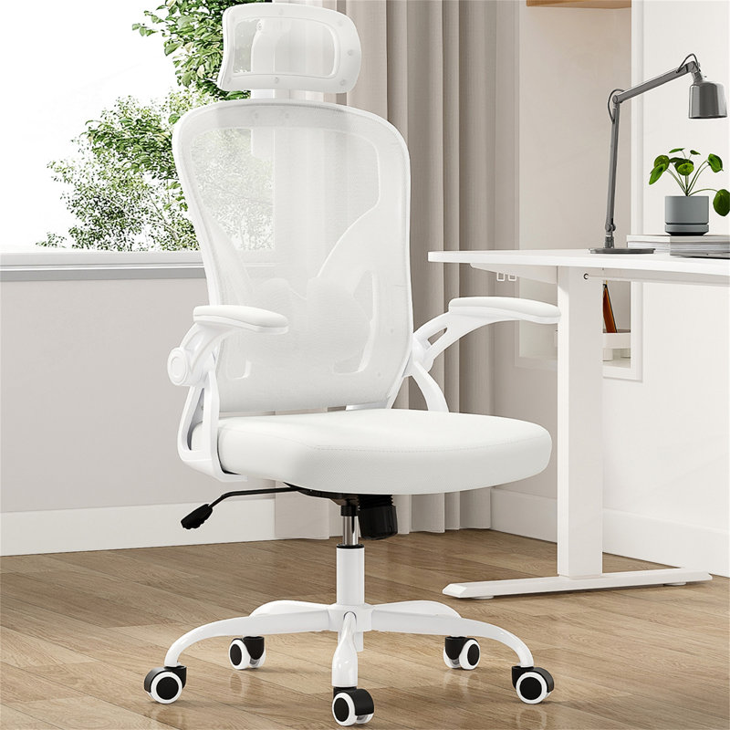 Ergonomic Office Chair, Home Office Desk Chair With Headrest, High Back Computer Chair With Armrests And Adjustable Lumbar Support For Home Office Study Room