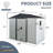 Outdoor Metal Storage Shed With Window And Metal Foundation For Backyard, Patio, Lawn-114759171-114759166