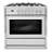 Cosmo 4 Piece Kitchen Appliance Package with French Door Refrigerator 36'' Gas Freestanding Gas Built-In Under Cabinet Range Hood