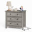 Ensemble de commode de chambre 2 pièces - grande commode 6 tiroirs et table de chevet 3 tiroirs l 26,7 po avec station de charge, gris délavé
