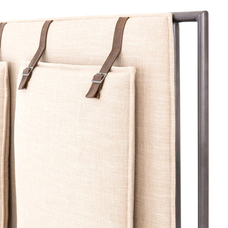 Leigh Upholstered Bed, Palm Ecru, Queen