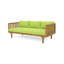 Lit de jour avec coussins en bois et eau, panneau à lattes, l 65,54 x P 32,59 x H 24,74, assemblage requis