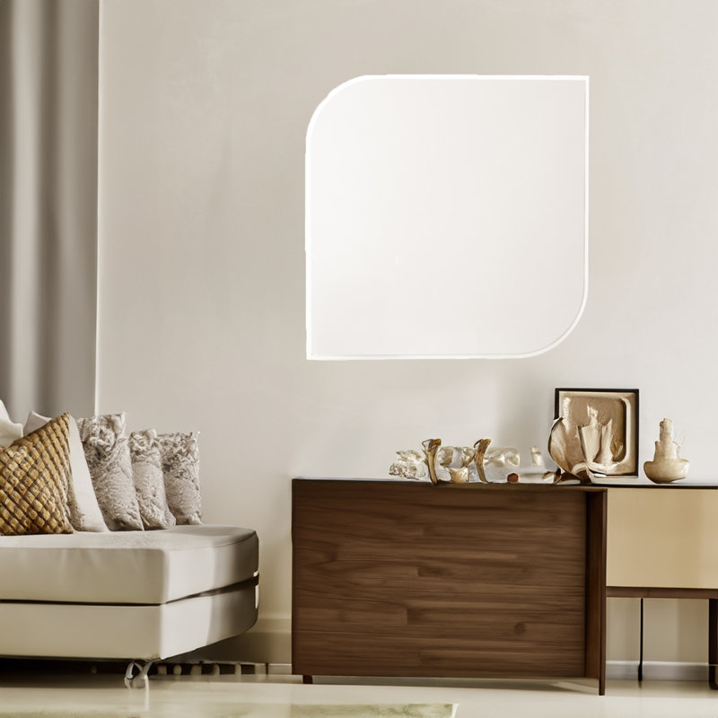 Miroir de salle de bain Faylyn, Blanc