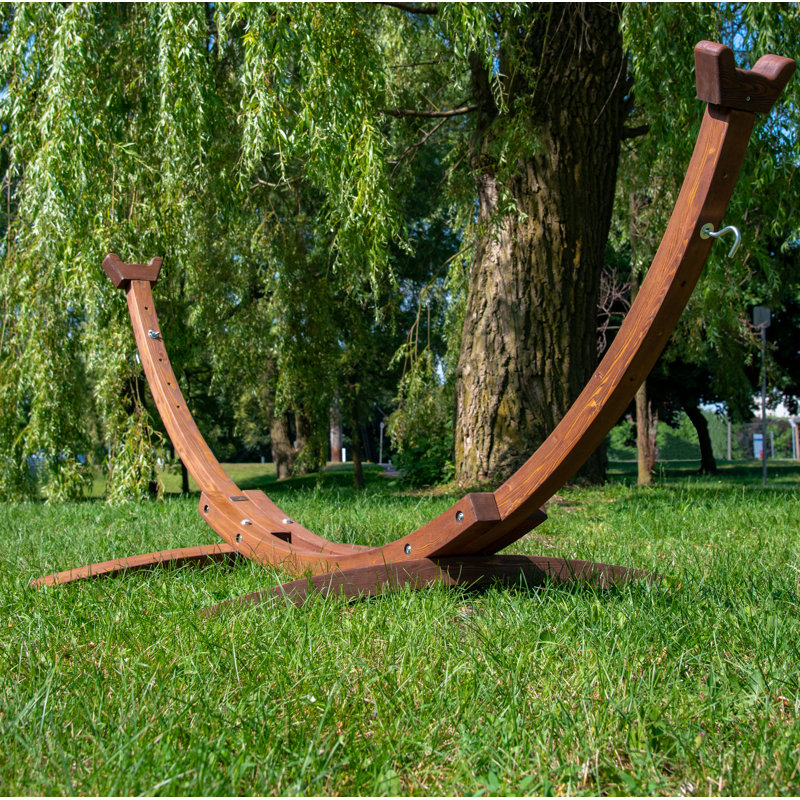 Derick Wood Standard Hammock Stand, 104cm H x 119cm W x 305cm D, Oak