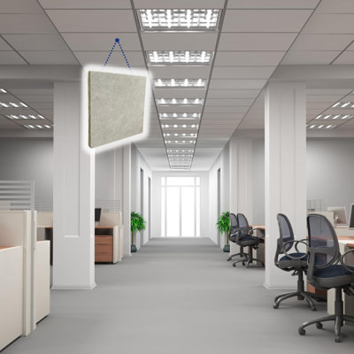 Carreaux de plafond insonorisants, insonorisants, 24 po x 24 po x 1 po, blanc / gris clair