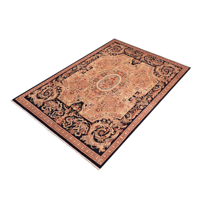 Tapis brun clair en laine Parinita - 8 pi 3 po x 10 pi 8 po