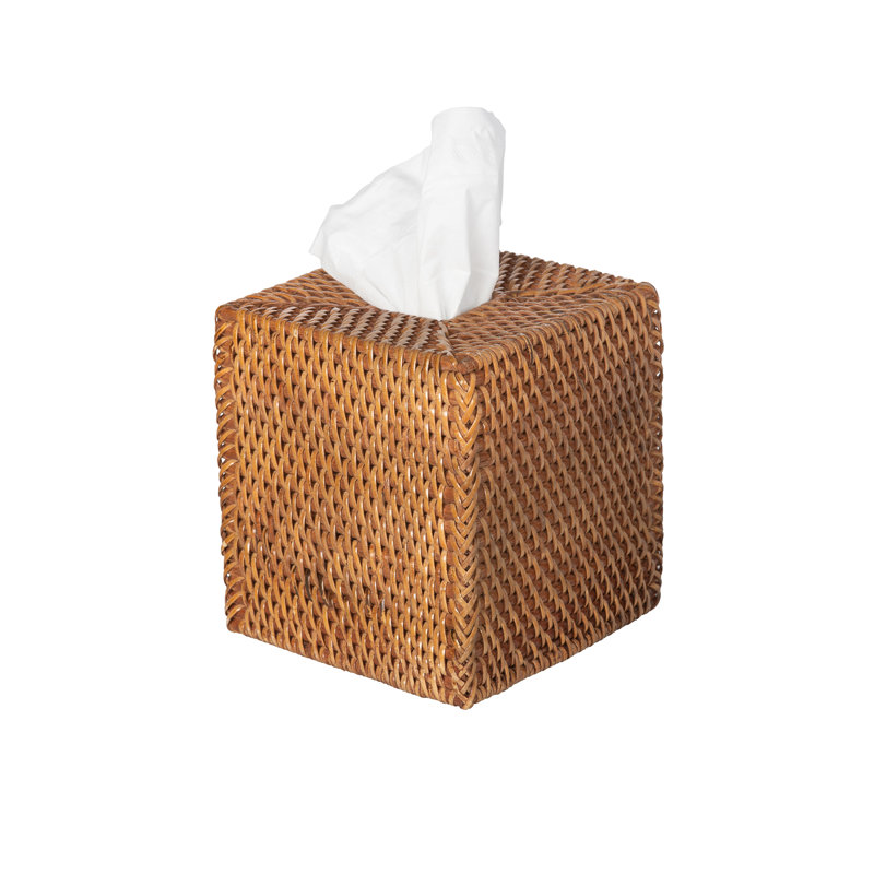 Bavan Tissue Box Cover, Brown