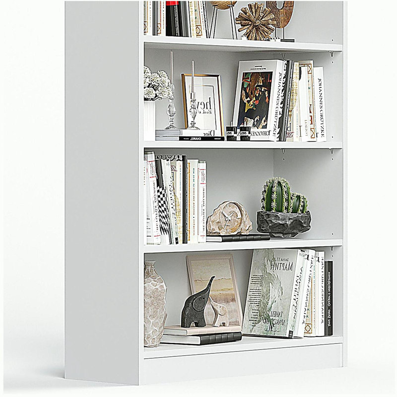 Bibliothèque 4 niveaux, Blanc, (4 tablettes) H 48 po x l 33 po x P 11,6 po