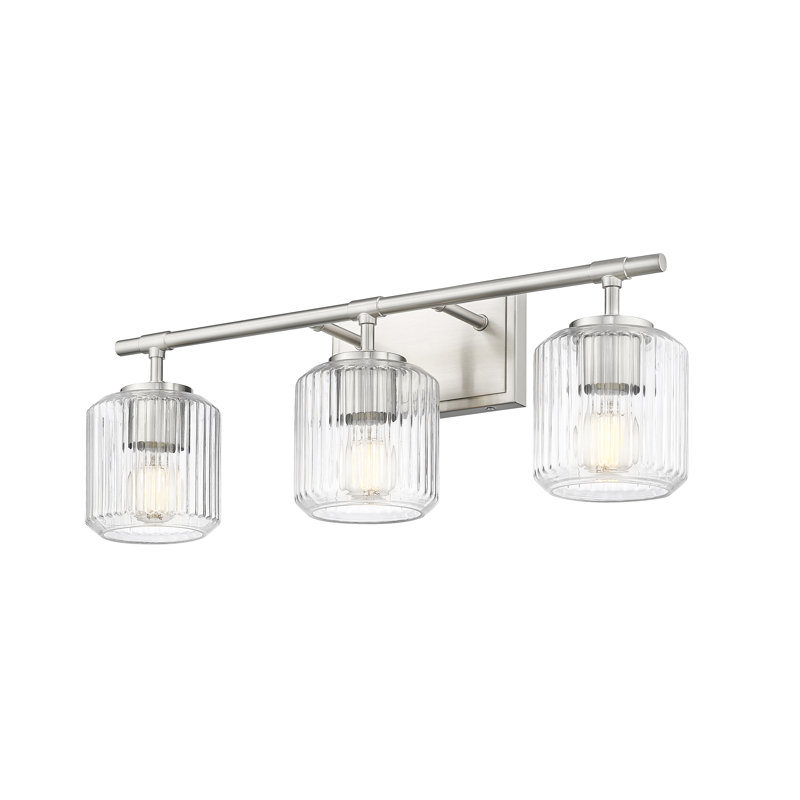Meuble-lavabo 3 lumières Braggs, Nickel brossé