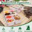 Boîte à collation à 8 compartiments LLMRR, plateau de service divisé avec couvercle et poignée, boîte à collation transparente, boîte à collation et plateau à fruits pour les voyages sur la route, les fêtes, les légumes, les fruits, les bonbons, paquet de 2, rose-129930941-129930932