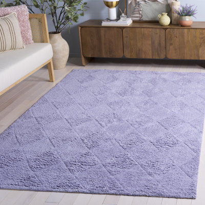 Easy Care 226 Hand Tufted Recycled Cotton Machine Washable Geometric Indoor Use Only Rug