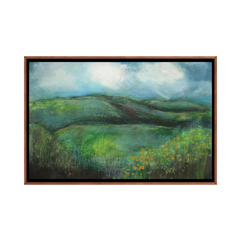 Foothills en fleurs, Cadre flottant classique en bois, H 18 po x l 26 po