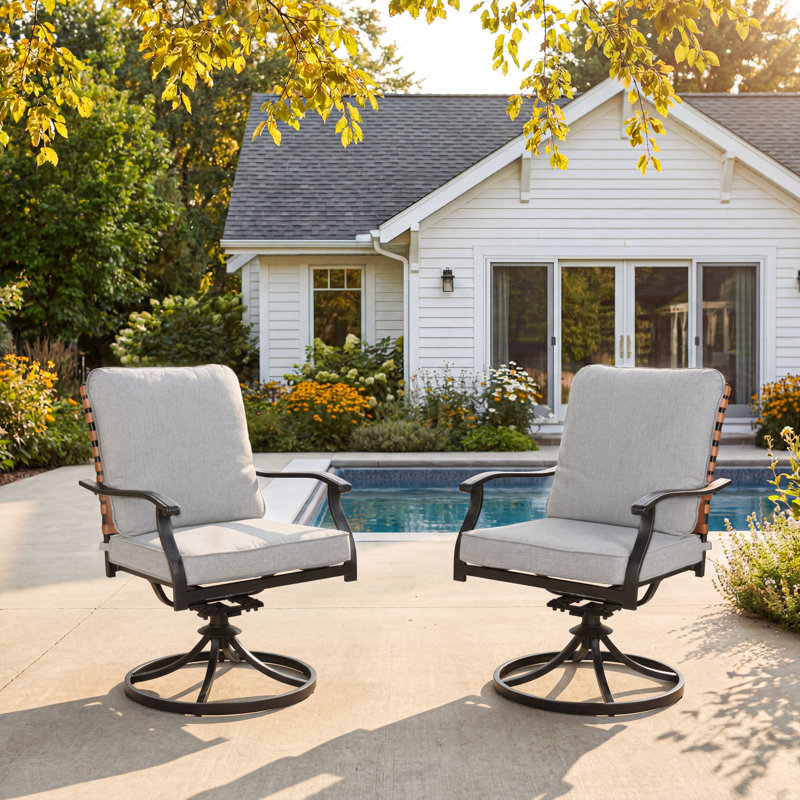 Viviann Swivel & Rocking Dining Chairs, Gray