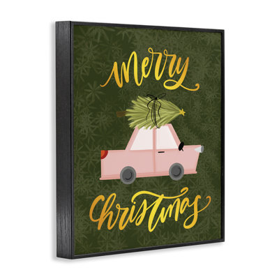 Voiture avec arbre de Noël, estampe numérique, design par Isabela Schielke