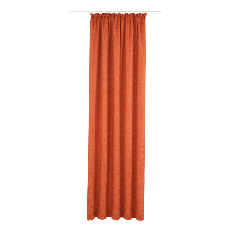 Siglerville Single Curtain Panel, opaque, 270 W x 245 D cm, Terra