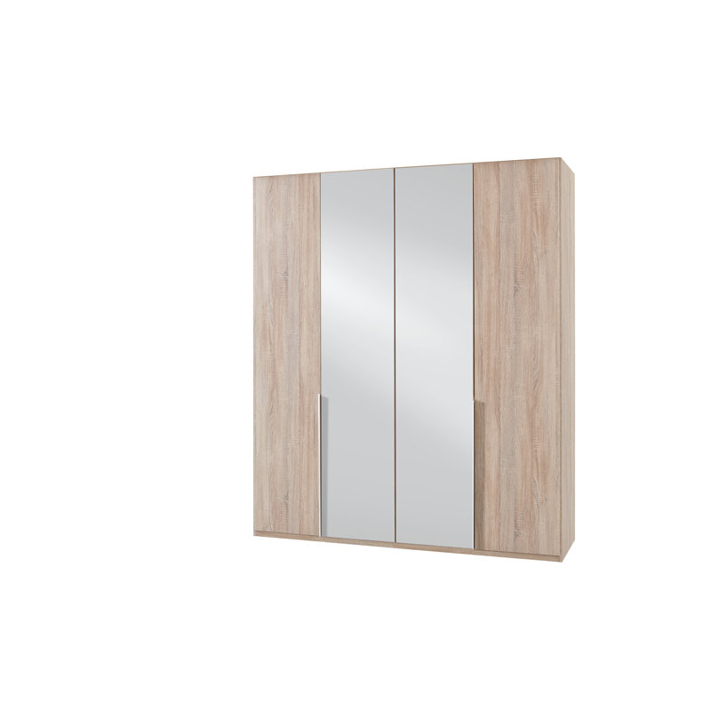 Agdal 4 Door Manufactured Wood Wardrobe, Oak