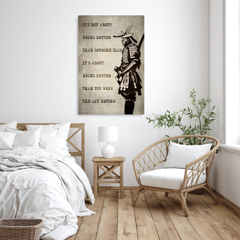 Samurai Its Not About Being Better - 1 pièce Recta Samurai Its Not About Being Better - 1 pièce, reproduction d'art graphique sur toile tendue
