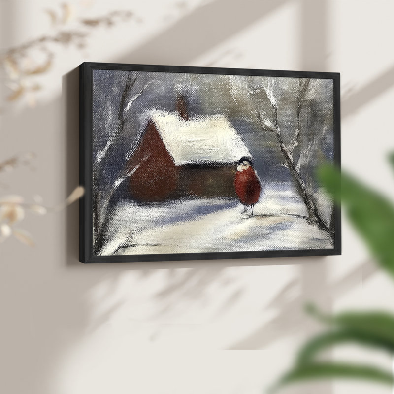 Art de Noël - DCxxxi - reproduction encadrée, H 16 po x l 20 po, Noir, noir, noir, noir