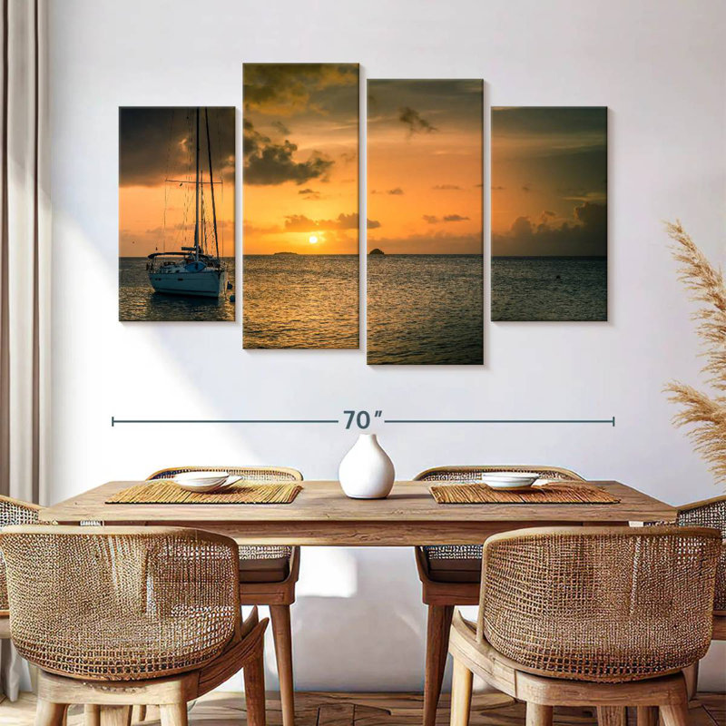 Mehar Caribbean Island Sailboat, 42" H x 68" W