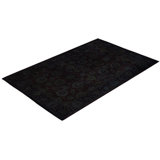 Overdyed One-of-a-Kind 4' 1" X 6' 2" Hand Knotted Area Rug
