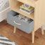 Table de chevet avec tiroir pliable en tissu, table de bout à 2 niveaux, table d'appoint avec rangement-1080092275