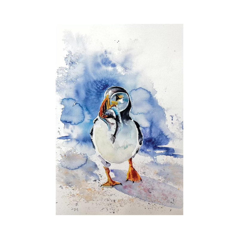 Puffin by Anna Brigitta Kovacs - Wrapped Canvas Print, 66.04 cm H x 45.72 cm W x 3.175 cm D