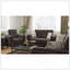 Causeuse convertible rembourrée avec rangement, microfibre brune-1761574479