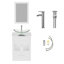 Ensemble de meuble-lavabo simple autoportant 24 po avec miroir et lavabo Bevilacqua