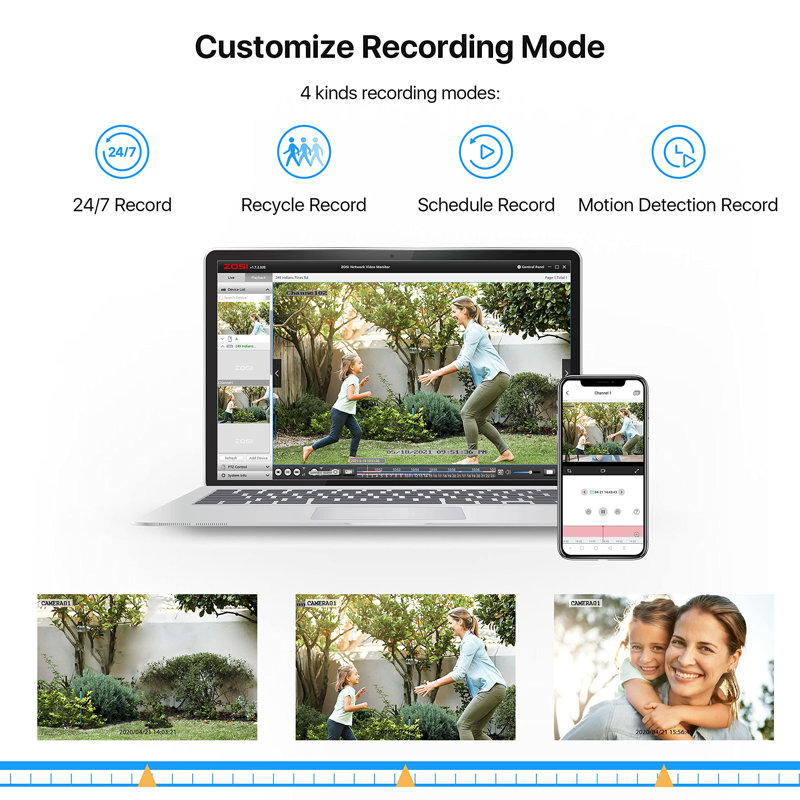 8CH DVR Security Camera System Outdoor with 1TB HDD, 8 x 1080P Bullet Outdoor Cameras, Motion Alert