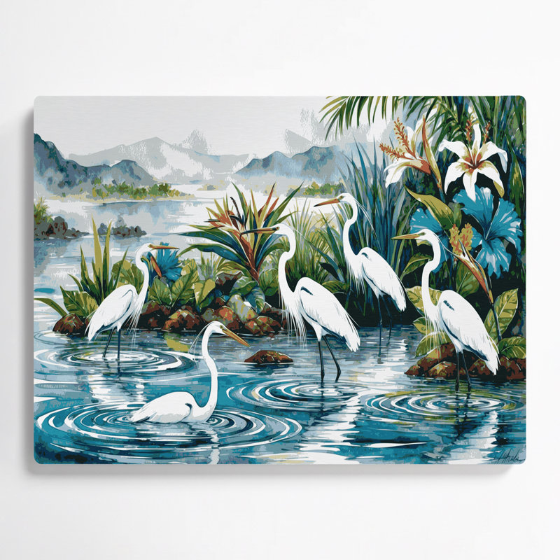 Héritage hawaïen, art mural en métal bleu, H 11 po x l 14 po