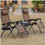 Ensemble de chaise à gravité zéro Outsunny avec table d'appoint, chaise inclinable pliante avec porte-gobelets et coussins, chaise longue réglable pour piscine, jardin, pelouse, plage, brun