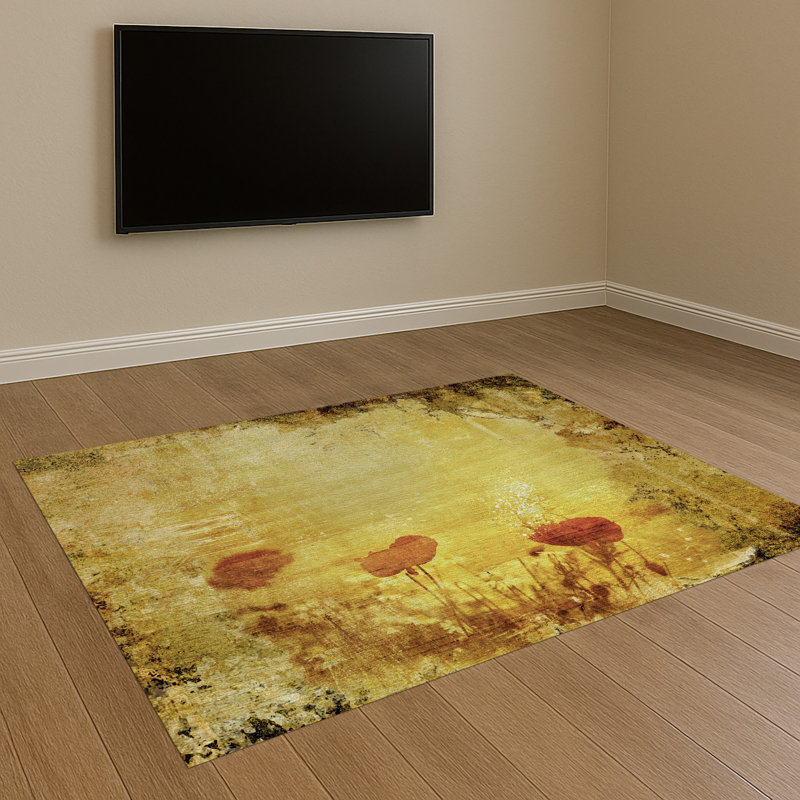 Floral Area Rug, Rectangle 140 x 200 cm