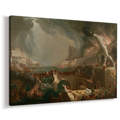 Le cours de l'empire: Destruction-Thomas Cole-Toile tendue avec châssis-1836